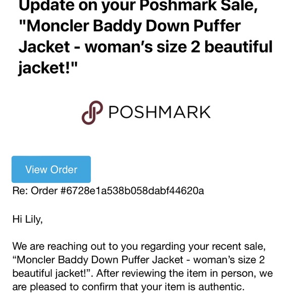 Moncler Baddy Down Puffer Jacket - kids size 14 fits woman’s sz 2 authenticated - Picture 6 of 6